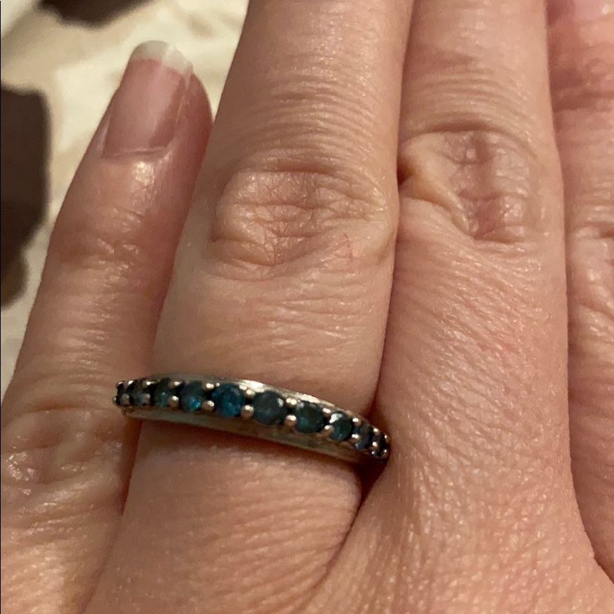 Blue Diamond Ring